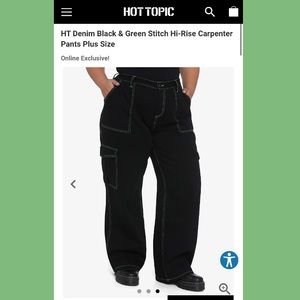 NWT!! plus size hot topic accent stitch pants